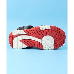 Cute Walk by Babyhug Velcro Closure Printed Sandals - Red & Black