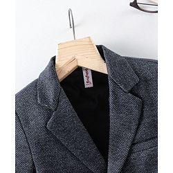 Babyhug Full Sleeves Blazer - Black
