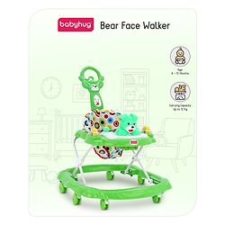 Babyhug Walker Bear Face - Green (Seat Print & Color May Vary)