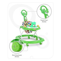 Babyhug Walker Bear Face - Green (Seat Print & Color May Vary)