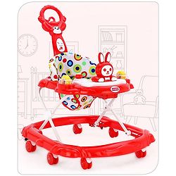 Babyhug Walker Bear Face - Red (Seat Print & Color May Vary)