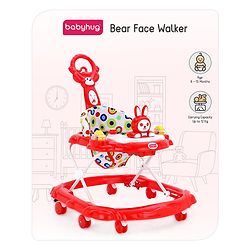 Babyhug Walker Bear Face - Red (Seat Print & Color May Vary)
