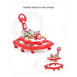 Babyhug Walker Bear Face - Red (Seat Print & Color May Vary)