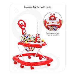 Babyhug Walker Bear Face - Red (Seat Print & Color May Vary)