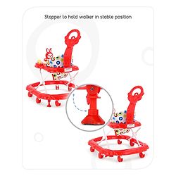 Babyhug Walker Bear Face - Red (Seat Print & Color May Vary)