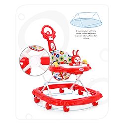 Babyhug Walker Bear Face - Red (Seat Print & Color May Vary)