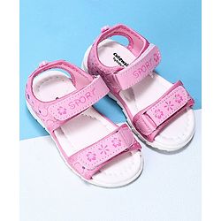 Cute Walk by Babyhug Sandals Floral Print - Pink Purple