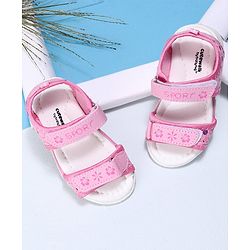 Cute Walk by Babyhug Sandals Floral Print - Pink Purple