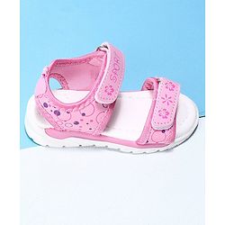Cute Walk by Babyhug Sandals Floral Print - Pink Purple