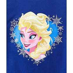Babyhug Full Sleeve Sweatshirt Frozen Print - Blue