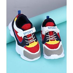 Cute Walk by Babyhug Sports Shoes - Red Yellow