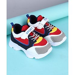 Cute Walk by Babyhug Sports Shoes - Red Yellow