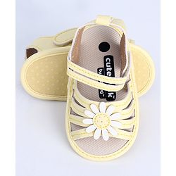 Cute Walk by Babyhug Booties YELLOW 13 (6-9M)Unisex