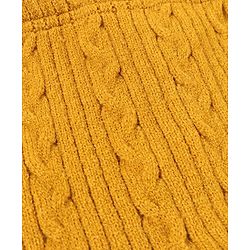 Babyhug Bootie Cable Knitted Leggings - Yellow