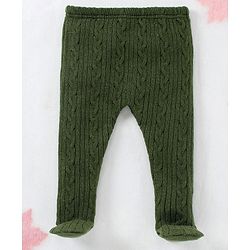 Babyhug Footed Bootie leggings - Green