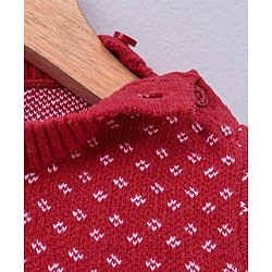 Babyhug 100% Organic Cotton Pullover Sweater - Red
