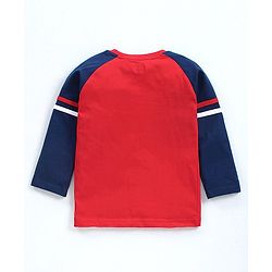 Babyhug Full Sleeves Tee Goal Getter Print - Red
