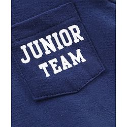 Babyhug Half Sleeves Tee Basket Ball Print - Blue