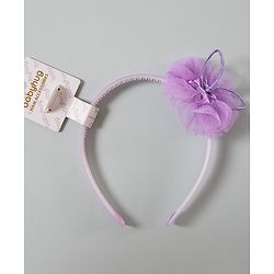 Babyhug Hair Band Bow Applique - Purple