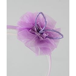 Babyhug Hair Band Bow Applique - Purple