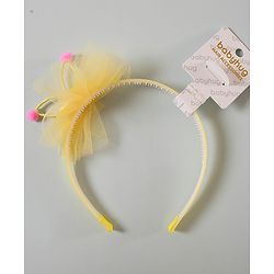 Babyhug Hair Band Bow Applique - Yellow