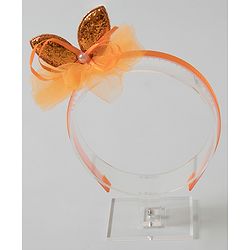 Babyhug Hair Band Bow Applique - Orange