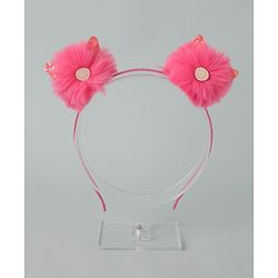 Babyhug Hair Band Furry Applique - Dark Pink