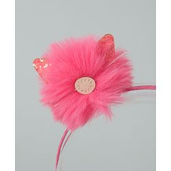 Babyhug Hair Band Furry Applique - Dark Pink