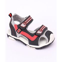 Cute Walk by Babyhug Sandals -  Black Red