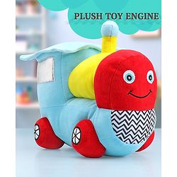 Babyhug Steam Engine Soft Toy Blue - Length 32 cm