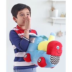 Babyhug Steam Engine Soft Toy Blue - Length 32 cm