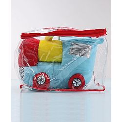 Babyhug Steam Engine Soft Toy Blue - Length 32 cm