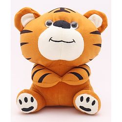 Babyhug Baby Tiger Soft Toy for Kids|Huggable Cuddle Buddy|Encourages Imagination, Sensory & Emotional Development|Lightweight Travel Companion|BIS Certified|Height-21cm|Brown