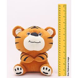 Babyhug Baby Tiger Soft Toy for Kids|Huggable Cuddle Buddy|Encourages Imagination, Sensory & Emotional Development|Lightweight Travel Companion|BIS Certified|Height-21cm|Brown