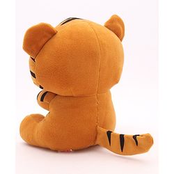 Babyhug Baby Tiger Soft Toy for Kids|Huggable Cuddle Buddy|Encourages Imagination, Sensory & Emotional Development|Lightweight Travel Companion|BIS Certified|Height-21cm|Brown