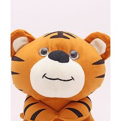 Babyhug Baby Tiger Soft Toy for Kids|Huggable Cuddle Buddy|Encourages Imagination, Sensory & Emotional Development|Lightweight Travel Companion|BIS Certified|Height-21cm|Brown