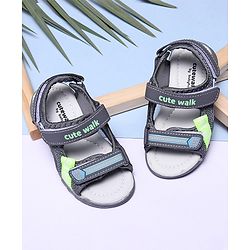 Cute Walk by Babyhug Sandals - Grey