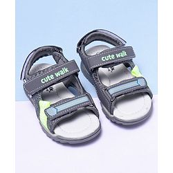 Cute Walk by Babyhug Sandals - Grey