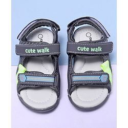 Cute Walk by Babyhug Sandals - Grey