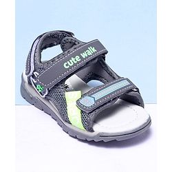 Cute Walk by Babyhug Sandals - Grey