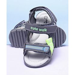 Cute Walk by Babyhug Sandals - Grey