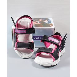 Cute Walk by Babyhug Sandals - Black