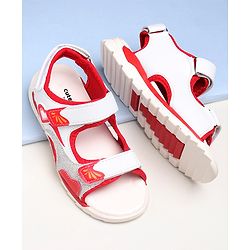 Cute Walk by Babyhug Sandals - Red White