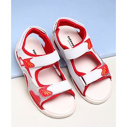 Cute Walk by Babyhug Sandals - Red White