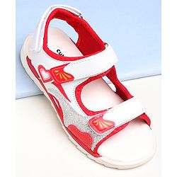 Cute Walk by Babyhug Sandals - Red White