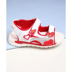 Cute Walk by Babyhug Sandals - Red White