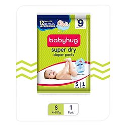 Babyhug Super Dry Pant Style Diaper Small (S) Size - 1 Piece