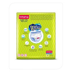 Babyhug Super Dry Pant Style Diapers Small (S) Size - 22 Pieces