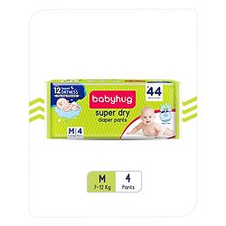 Babyhug Super Dry Pant Style Diaper Small (S) Size - 4 Pieces