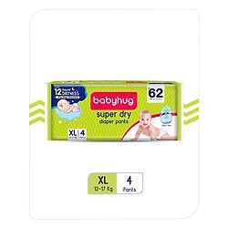 Babyhug Super Dry Pant Style Diaper Small (S) Size - 4 Pieces